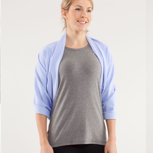 Lululemon Vinyasa Wrap Blue & White Striped Infinity Scarf OS - Picture 9 of 9